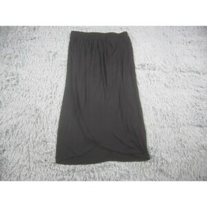 Womens Medium Black Soft Jersey Skirt Maxi Wrap‎ Pull On Polyester Rayon Stretch